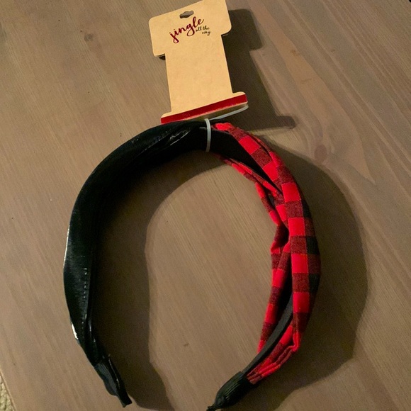 New vinyl and red/black Buffalo checked headband❤️🖤 - Picture 1 of 2